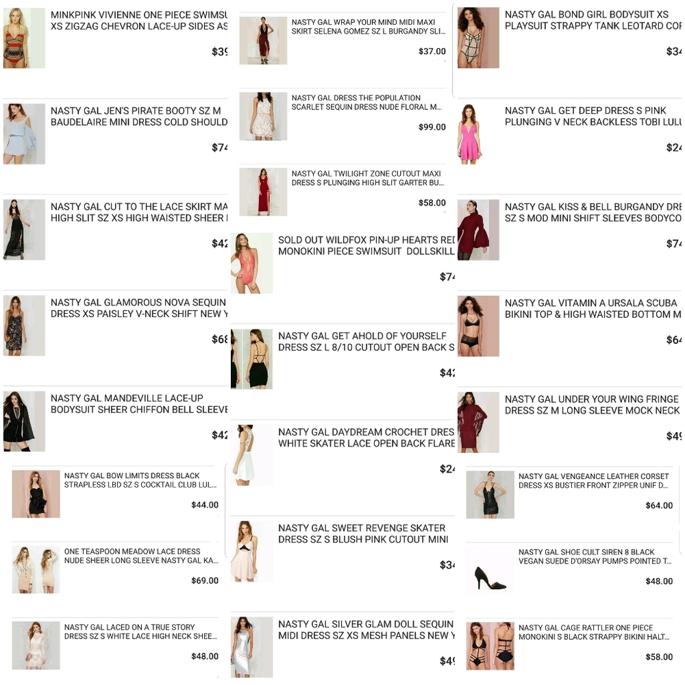 Nasty Gal Wholesale Resale Dress Pants Swimsuit